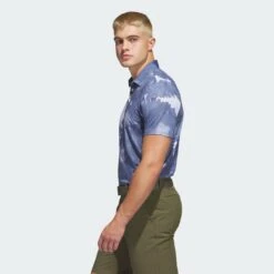 Adidas FLOWER MESH GOLF POLO SHIRT White / Collegiate Navy -Golf Promotion Store 01006b5d5d254f61ae41af1601759e87 f540