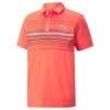 PUMA Mattr Canyon Men's Golf Polo Shirt Hot Coral/Bright Cobalt