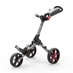 POWAKADDY 2022 MICRA PUSH CART-GUN METAL/RED TRIM
