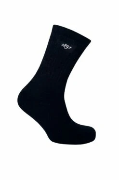 Glenmuir Dunbar Mens 2 Pair Pack Cotton Crew Golf Socks Black