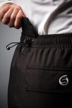 Sunderland MONTANA Ladies Lightweight Waterproof Golf Trousers BLACK Lifetime Waterproof Guarantee -Golf Promotion Store 890x1200 fitbox montanatrousers closeup waistadjuster