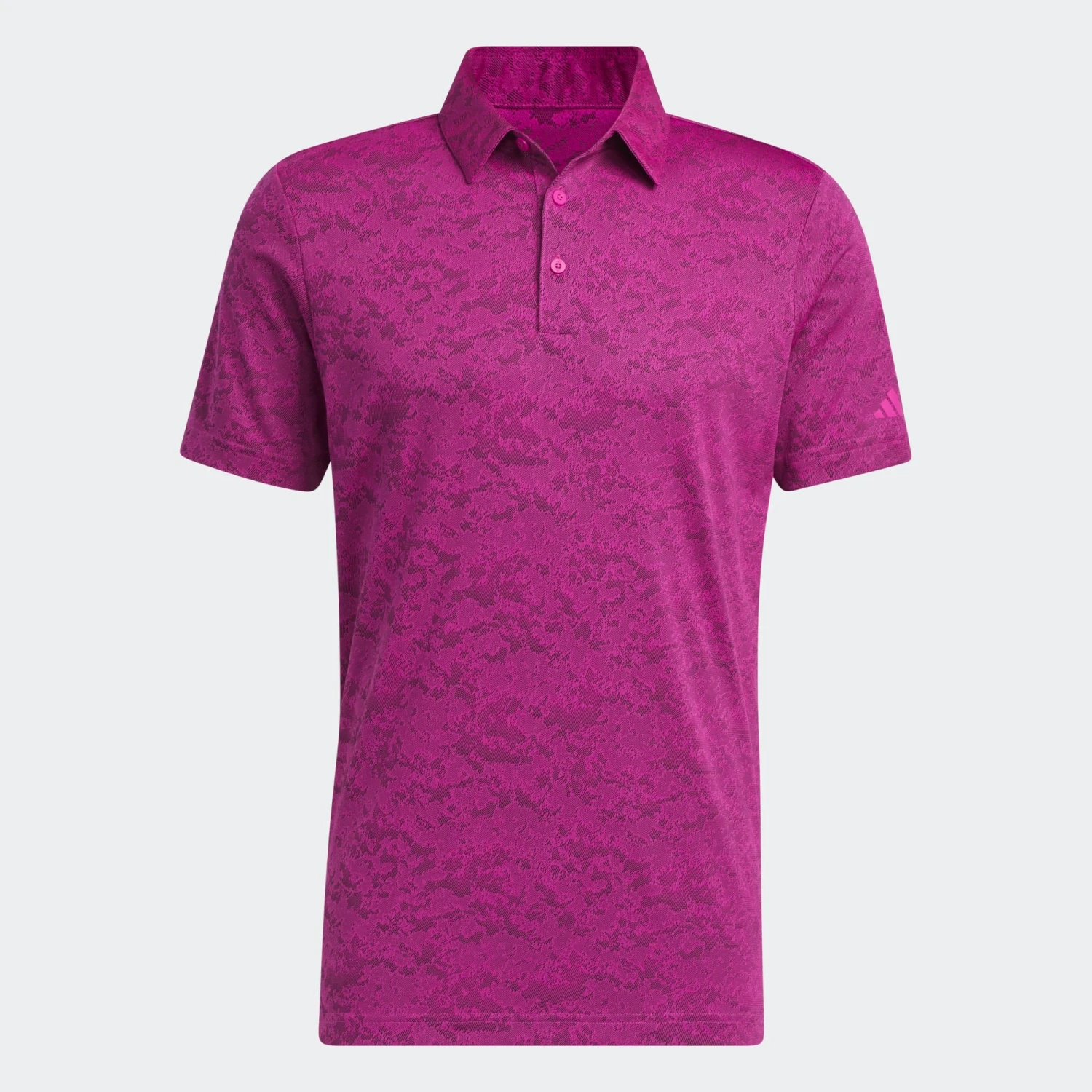Adidas Golf Textured Jacquard Shirt Lucid Fuschia 1 Adidas Golf Textured Jacquard Shirt Lucid Fuschia