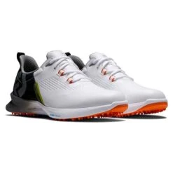 FootJoy Gents FJ Fuel Shoes White Black Orange -Golf Promotion Store P 55443FOOTJOYSHOESWHITEBLACKORANGEGENTS 5 L