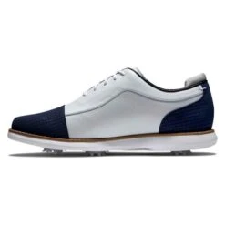 FootJoy Ladies FJ Traditions Shoes White - Navy -Golf Promotion Store P 97915FOOTJOYSHOESWHITENAVYLADIES 14 L