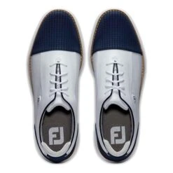 FootJoy Ladies FJ Traditions Shoes White - Navy -Golf Promotion Store P 97915FOOTJOYSHOESWHITENAVYLADIES 15 L