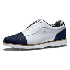 FootJoy Ladies FJ Traditions Shoes White - Navy -Golf Promotion Store P 97915FOOTJOYSHOESWHITENAVYLADIES 16 L