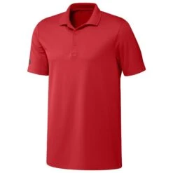 Adidas Gents Performance Polo Shirt Collegiate Red