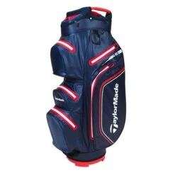 TaylorMade StormDry W/P Cart Bag Navy Red