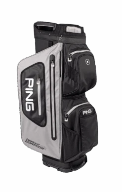 Ping Pioneer Monsoon 201 Cart Bag- Light Grey - Black-White