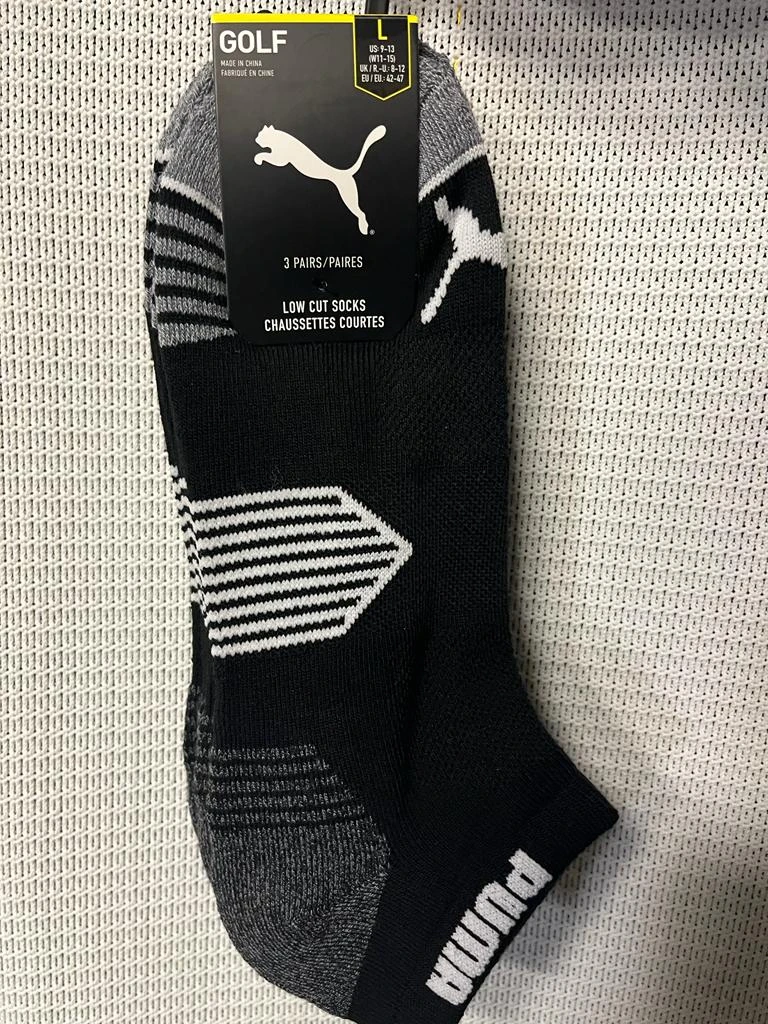 PUMA Golf Low Cut Socks 3 Pair Pack- Black